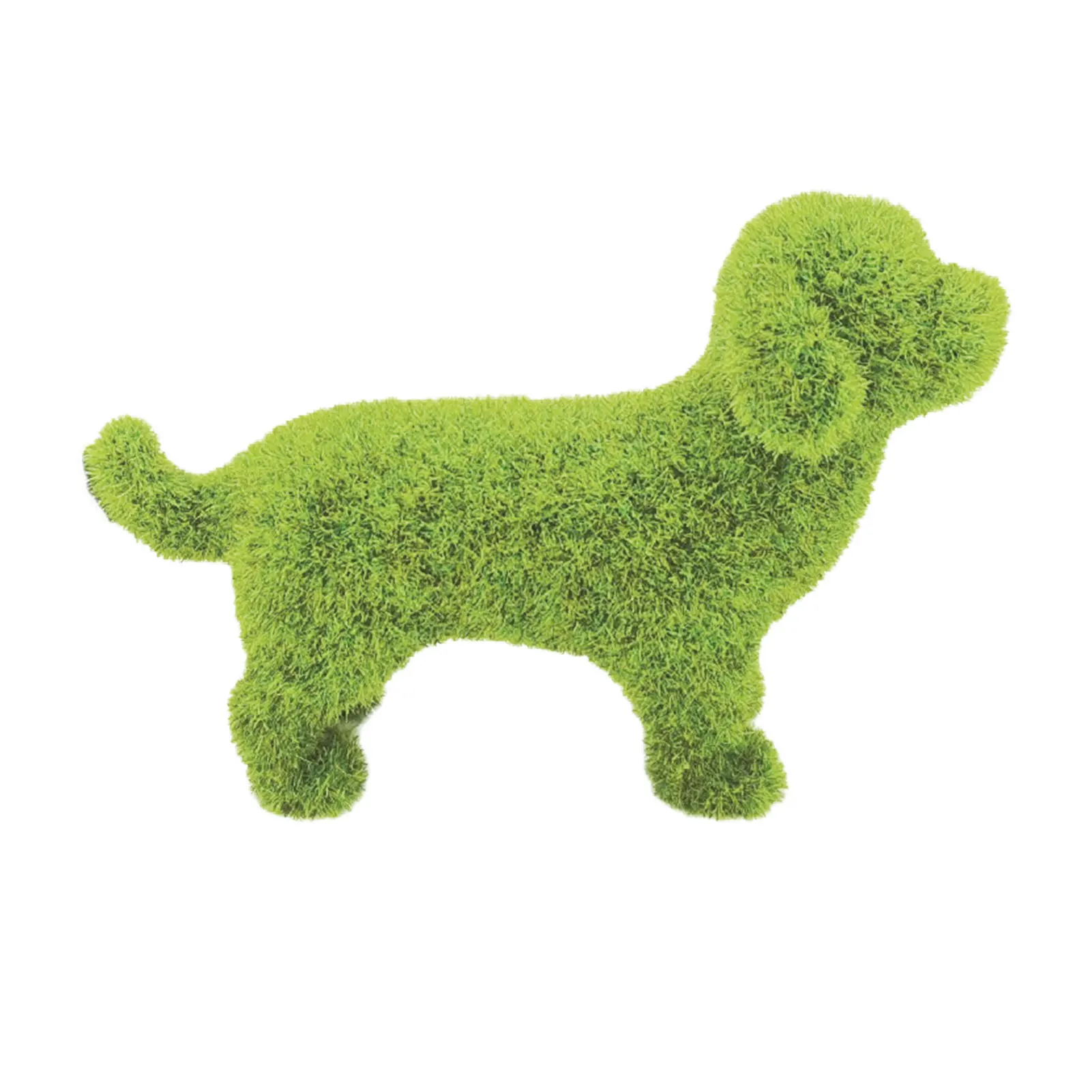 Waterproof Lifelike Garden Pet Dog Ornament Long Lasting Outdoor Decoration Flocking Vivid For Patio Colorfast Statues Resin