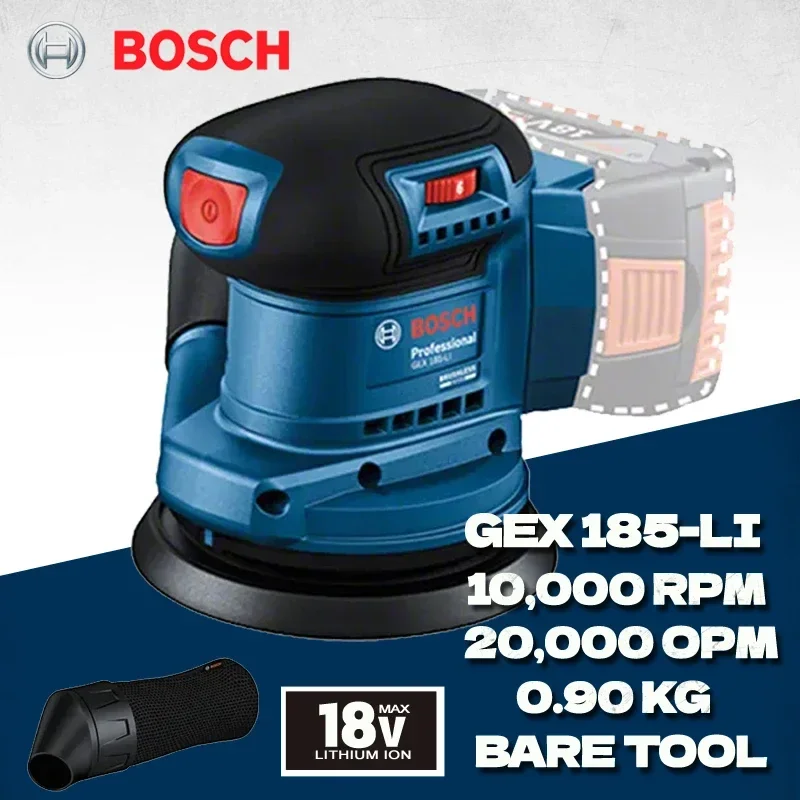 BOSCH GEX 185-LI аккумуляторный, рандомный, 10000 мм