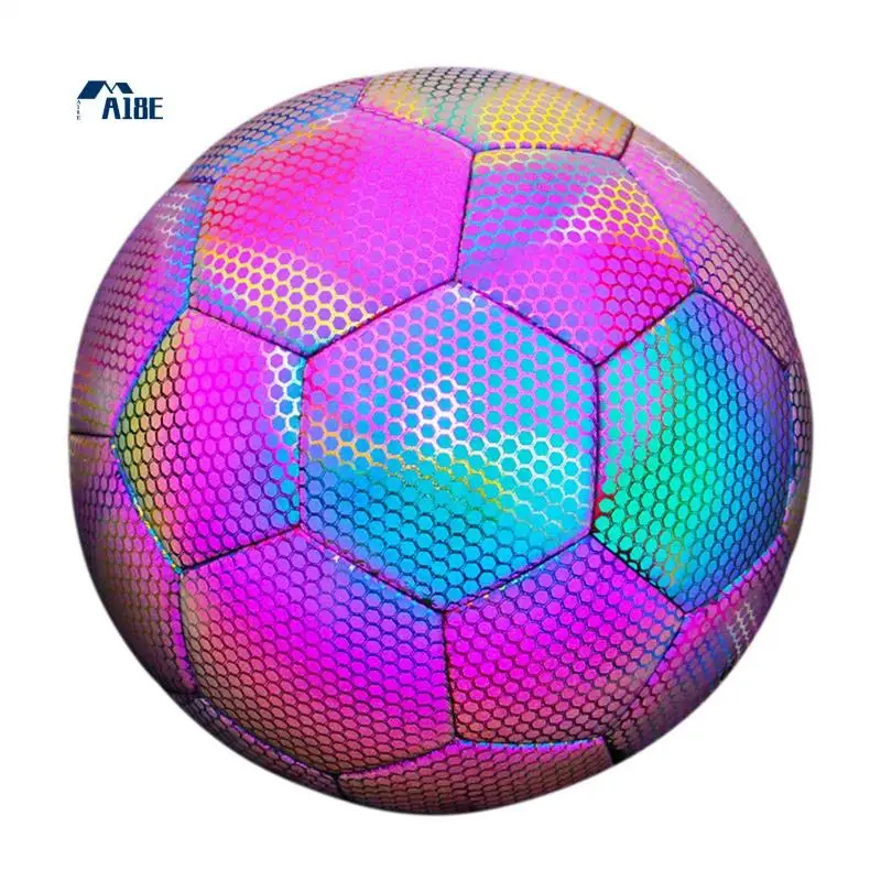 A18E-Glow In Dark Football Luminous Soccer Balls Night Glowing Reflective Footballs Outdoor Light Up Gifts For Boy