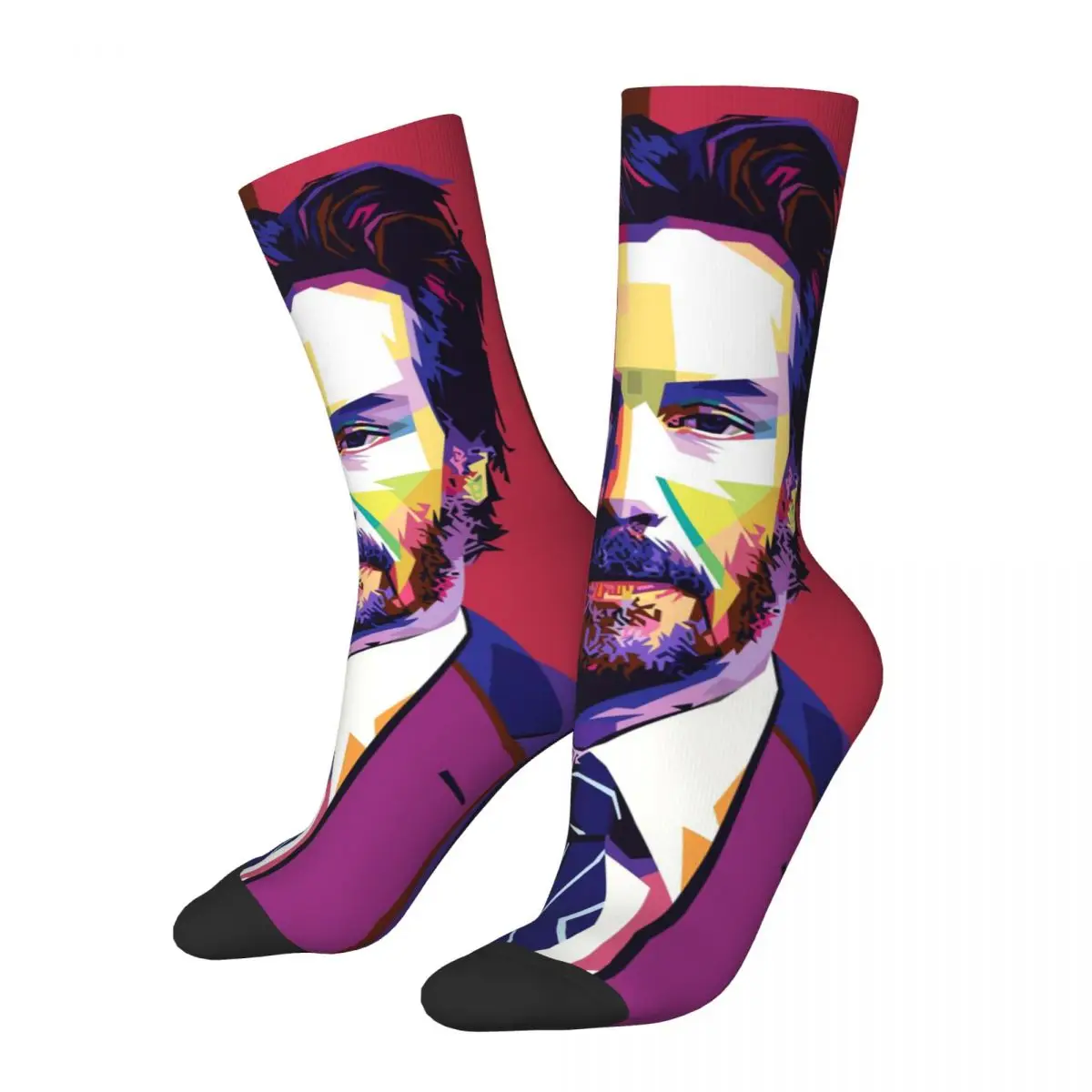 Keanu Reeves Unisex Socken laufen 3D-Druck glückliche Socken Street Style verrückte Socke