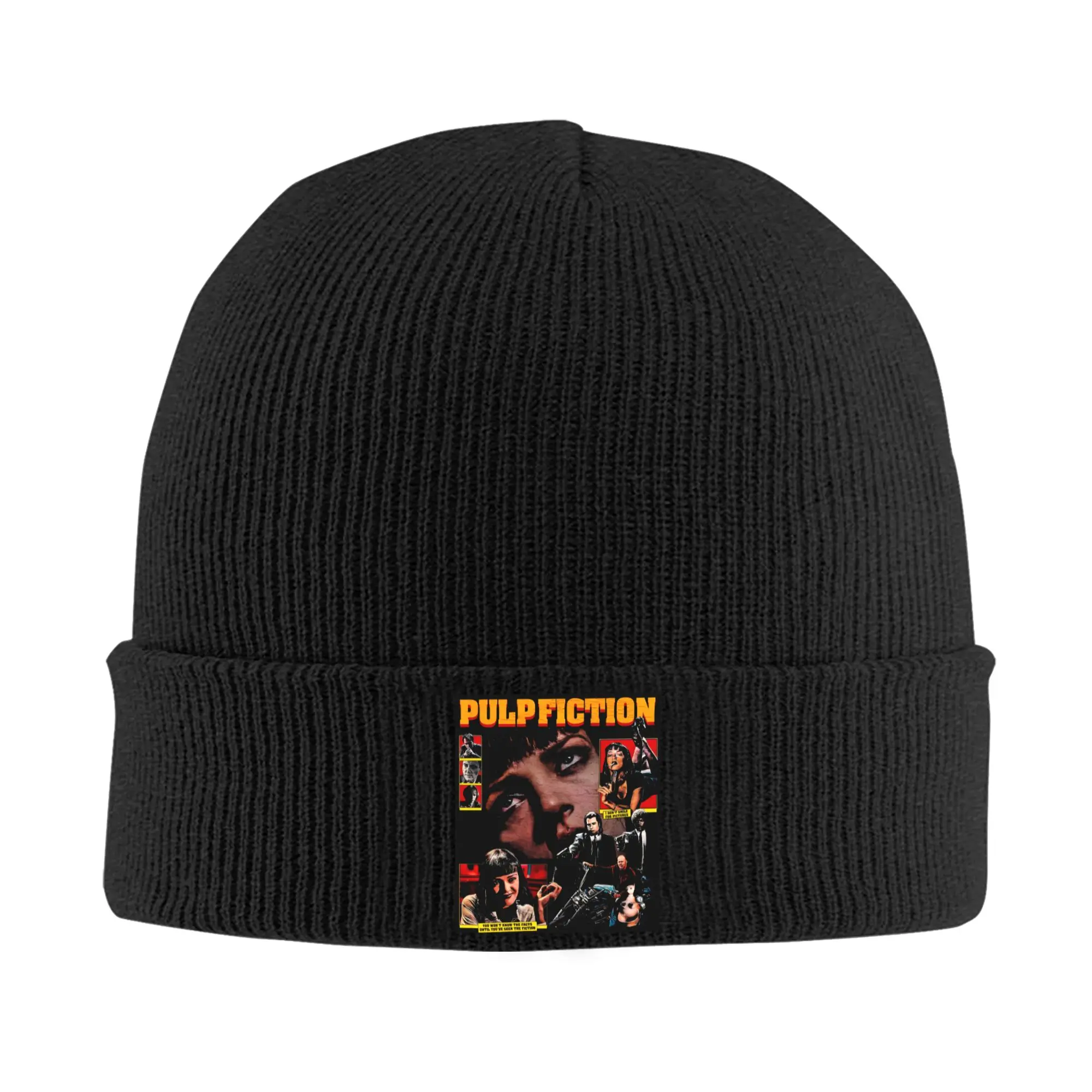 Timeless Classic Movie P-Pulps F-Fictions Beanie Cap Winter Warm Bonnet Femme Knit Hat Fashion Outdoor  Skullies Beanies Hats