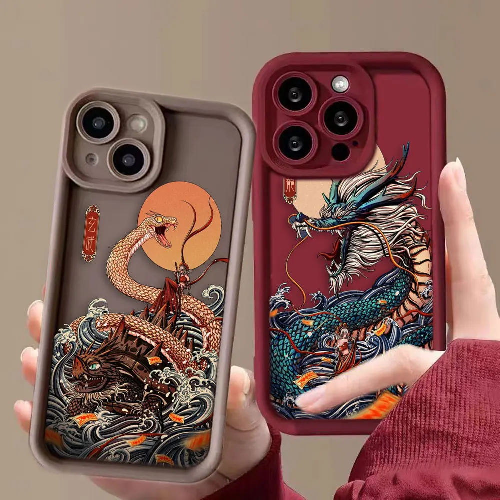 Dragon Tiger Tortoise Cover Phone Case For Google PIXEL 7 8 7A 8A 9 Oneplus 11 10R 8T NORD CE 4 LITE ACE 2 3 5G Case Funda Capa