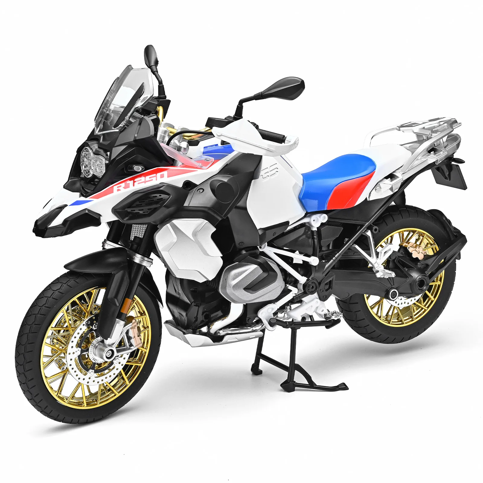 

1:6 R1250 GS ADV, гоночный мотоцикл из сплава, литье под давлением, металлическая уличная спортивная модель мотоцикла со светом, детские игрушки, подарки