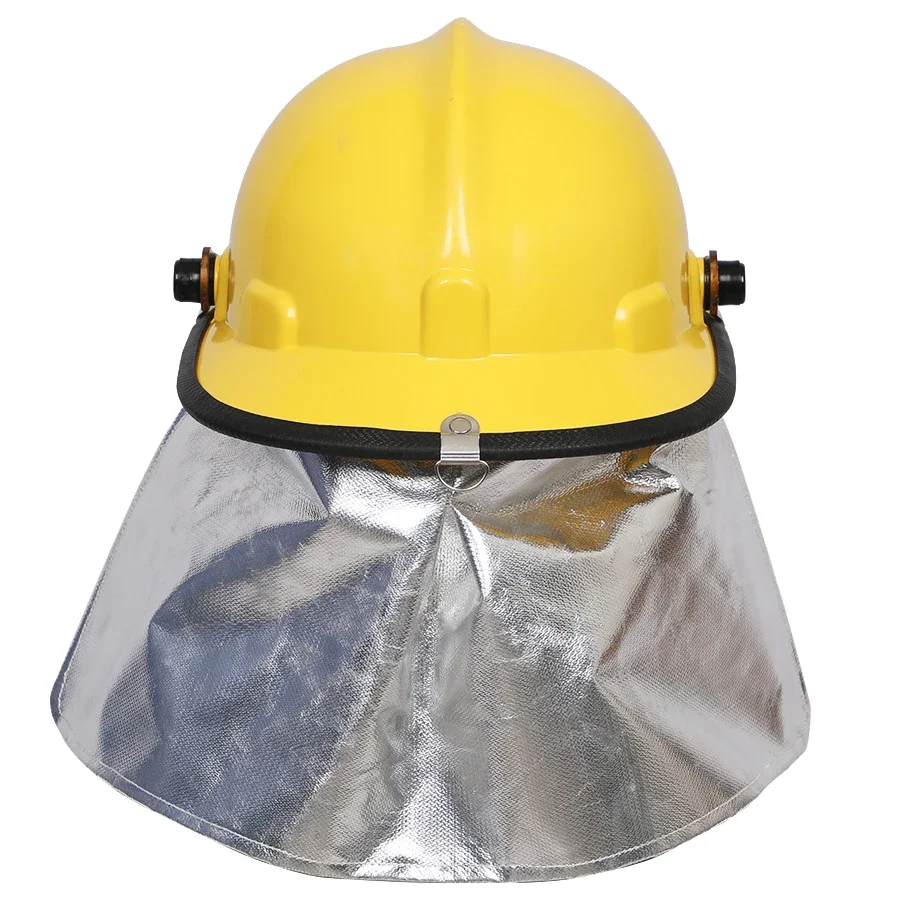 ABS Fire Newest Design CE Korean Style Safety Helmet for Fire Fighter Firefighter With Cape Mask Emergency Rescue Protective