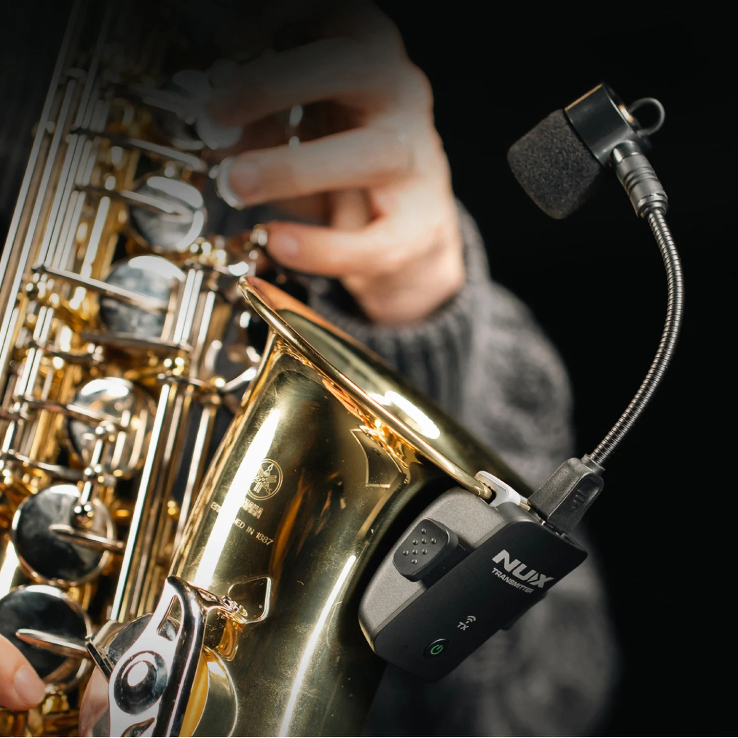 B-6 PRO Professional Wireless Microphone Pickup for Saxophone Convenient Outdoor Performance Accessory