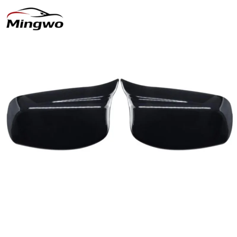 

1 Pair Gloss Black Wing Rearview Mirror Cover Caps For BMW E60 E61 E63 E64 2004-2007 51167078359 51167078360
