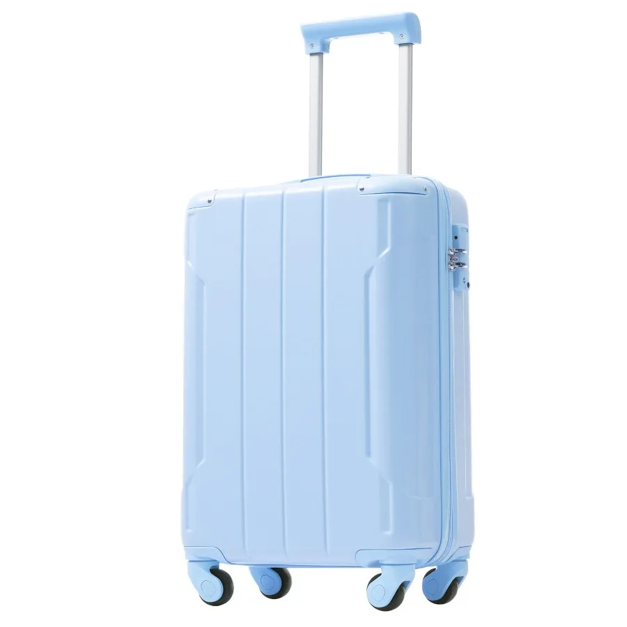 

20" Hardshell Carry-On Luggage, ABS Lightweight Durable Suitcase with TSA Lock and Double Spinner Wheels for Travel, Sky Blue