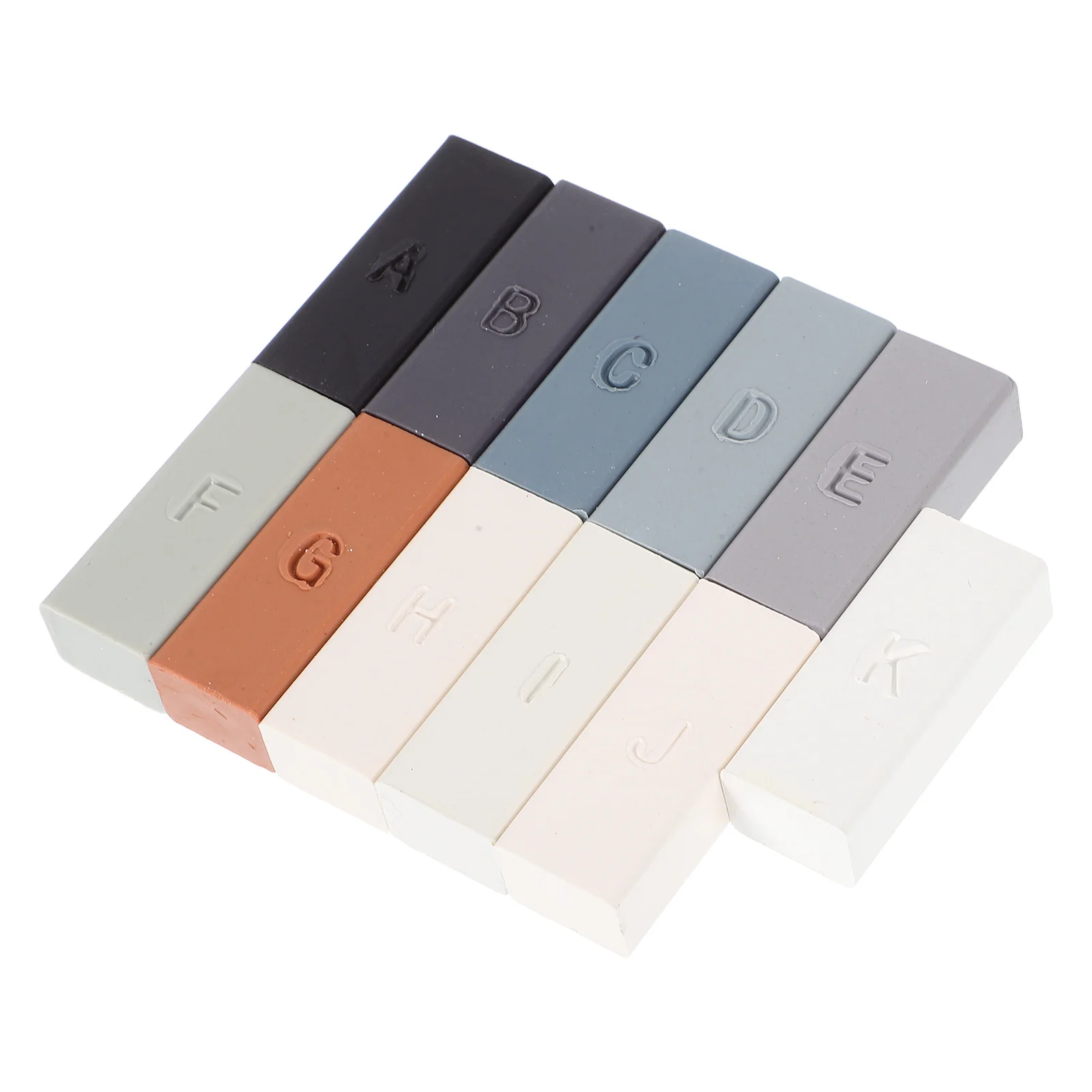 11Pcs Floor Repair Wax Blocks Set Plastic Wood Floor Scratch Repair Waterproof Hard Wax for Home Office Furniture Use Vinyl