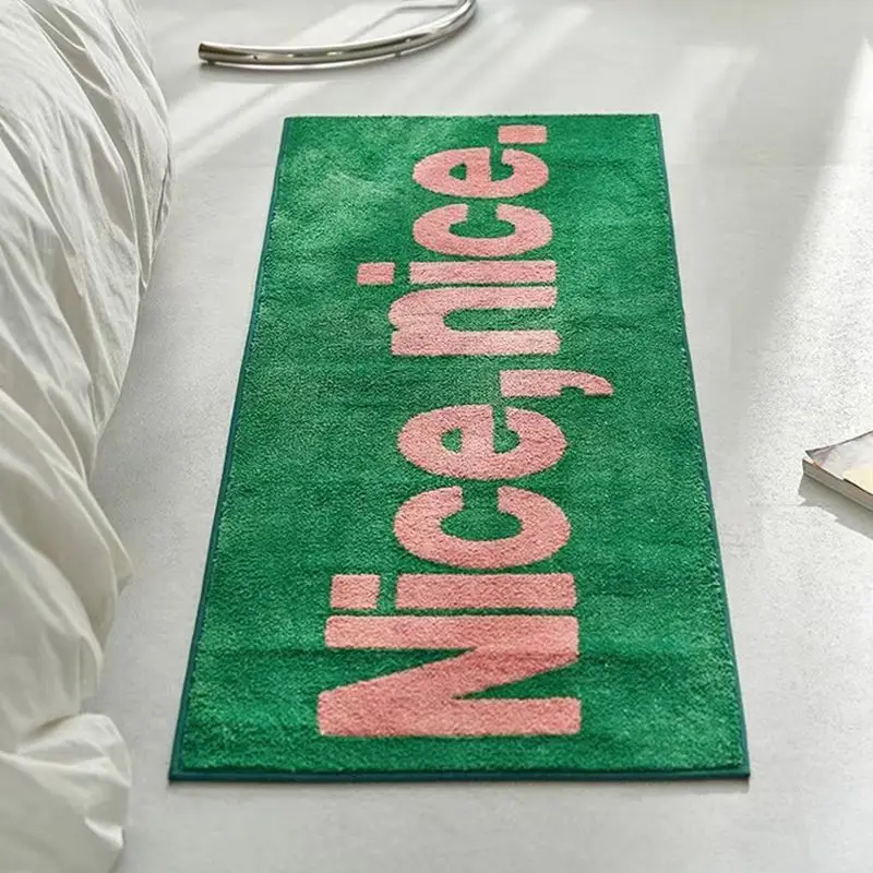 Fashion Trend Bedroom Bedside Blanket Simple Letter Carpet Living Room Sofa Large Floor Mat Foot Mat Home Room Mat