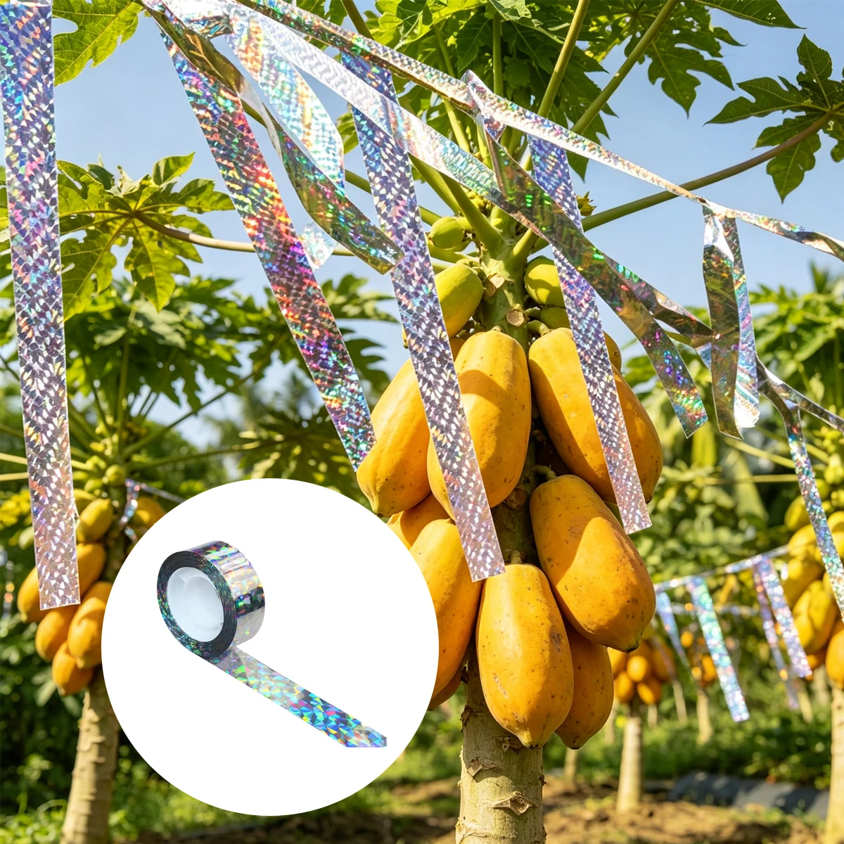 Double-sided Reflective Bird Repellent Tape Parrot Accessories Supplies Scarecaper Birds