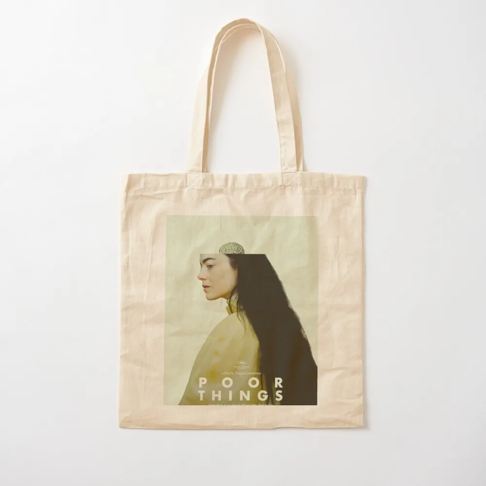 Poor things poster emma stone Tote Bag Portable shopping bag Handbags women shopper bags