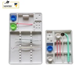 10Pcs Disposable S/L Dental Instrument Storage Tray PVC Plastic Dentist Clinic Oral Surgical Mouth Mirror Tweeze Organizer Plate