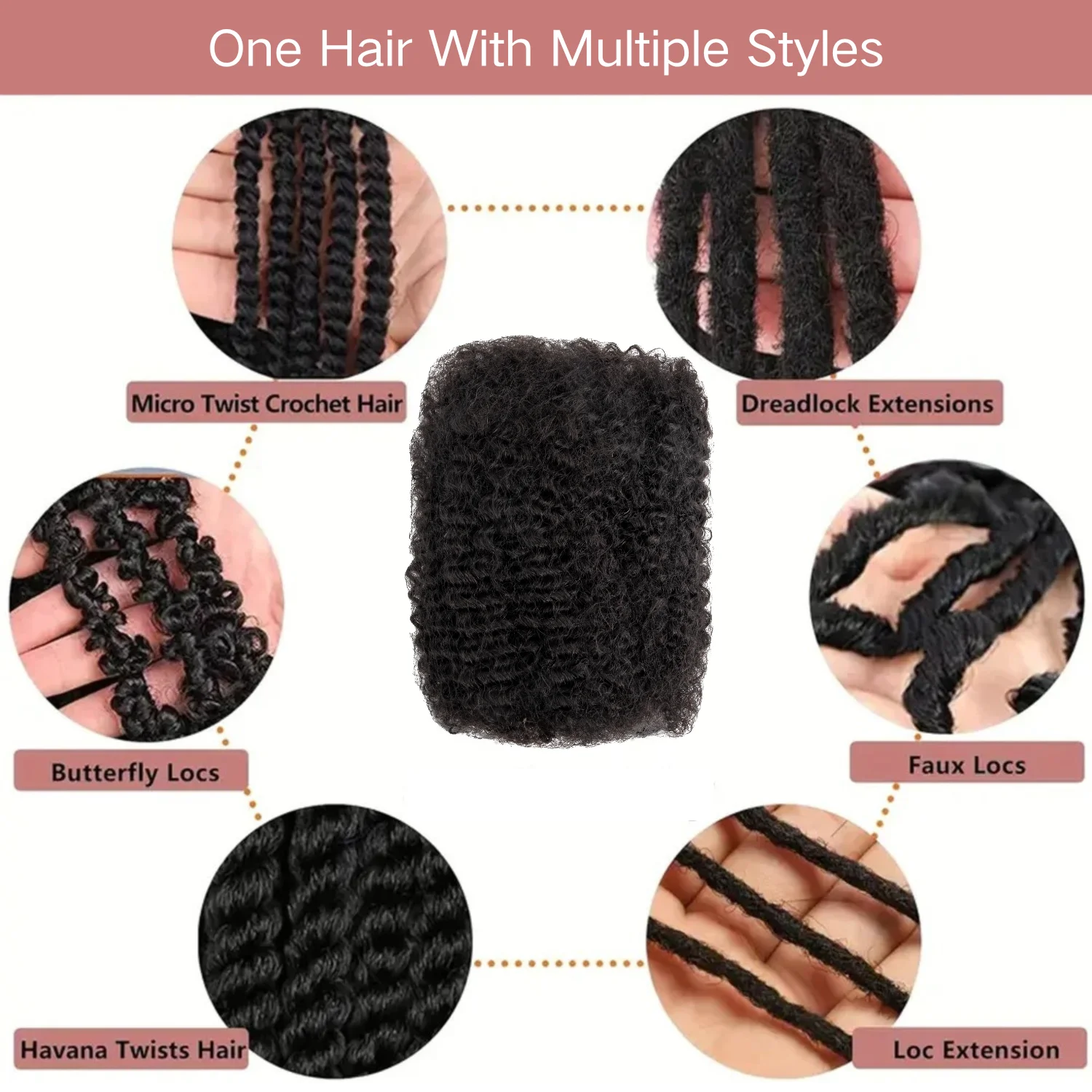 Deshi afro kinkys cabelo humano em massa, cabelo humano encaracolado em massa para mini torção dreadlock extensões locs reparação macio kinky humano