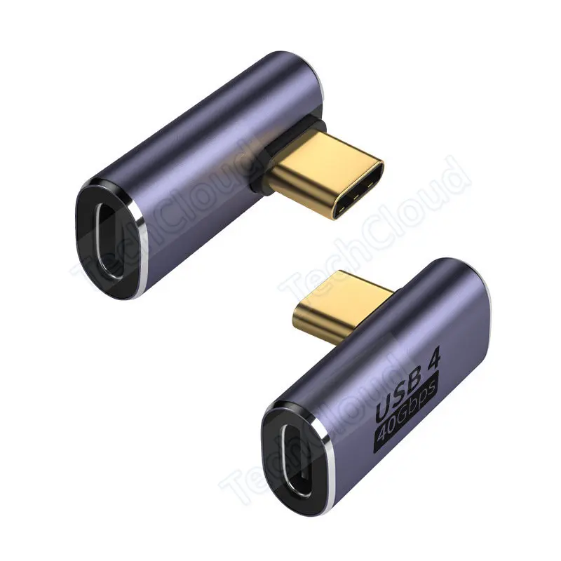 Mini adaptador HDMI en forma de U de 360 grados y tipo C, adaptador USB3.2, extensión tipo c, convertidor HDMI HD 2.1V8K 60Hz para monitor portátil