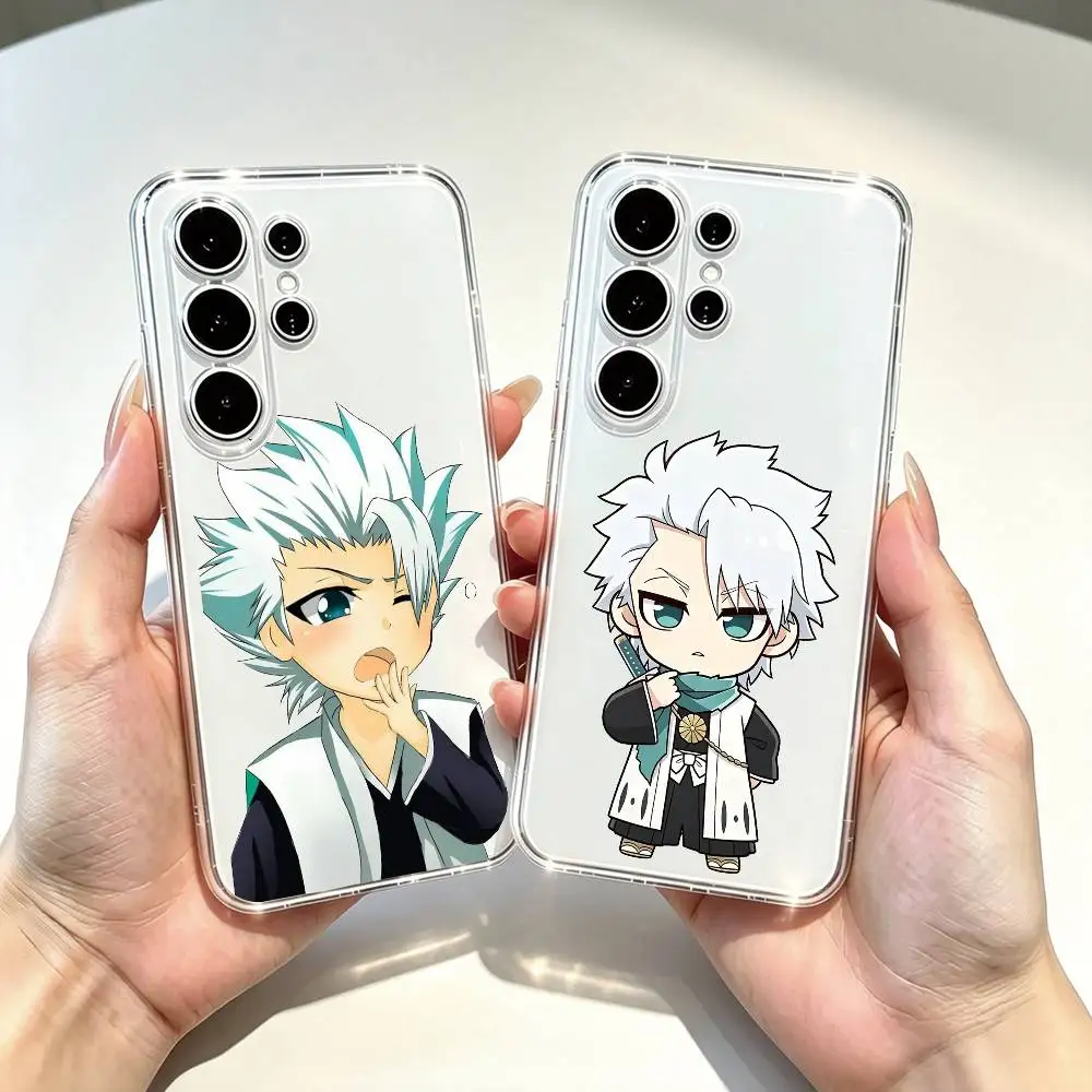 Anime BLEACH Toshiro Hitsugaya gift Phone Case Transparent Silicone Soft For Samsung S25,S24,S21,S22,S23,S30,Ultra,S20,Plus,Fe