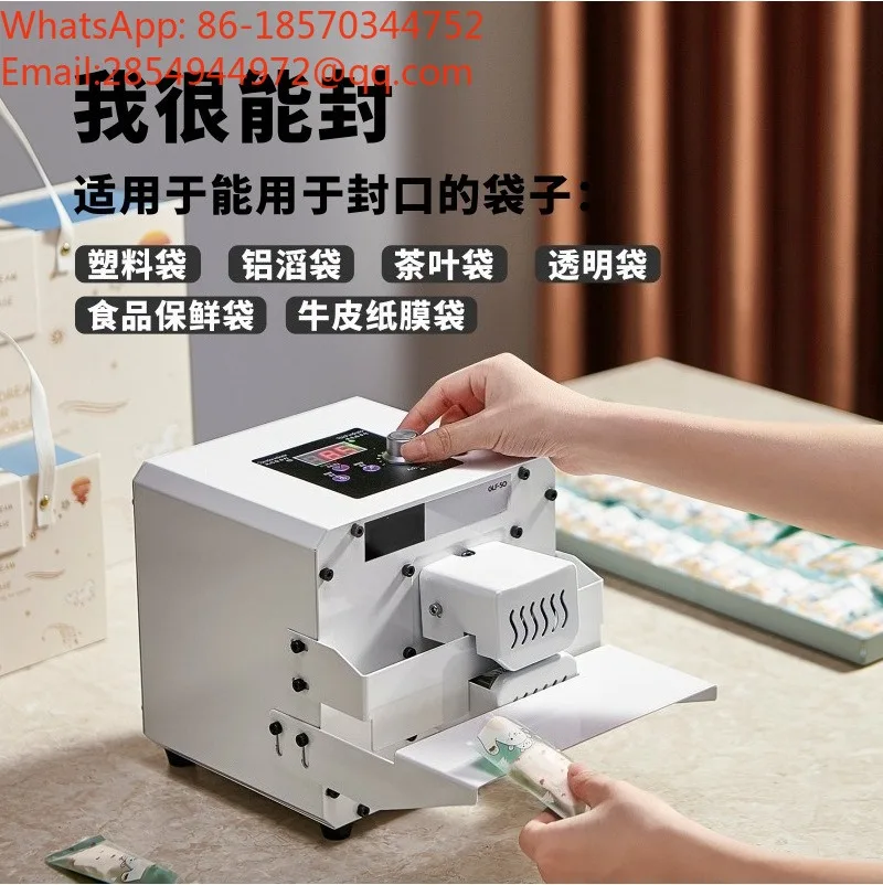 Continuous Plastic Bag Sealer Commercial Use Snack Candy Tea Packaging Aluminum Foil Bag Sealing Equipment