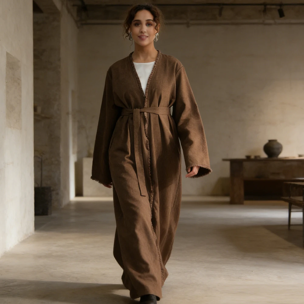 

Muslim Women Dress Dubai Open Abaya Turkey Kaftan RAMADAN Eid Kebaya Caftan Marocain Femme Robe Kimono cardigan Islam Jalabiya