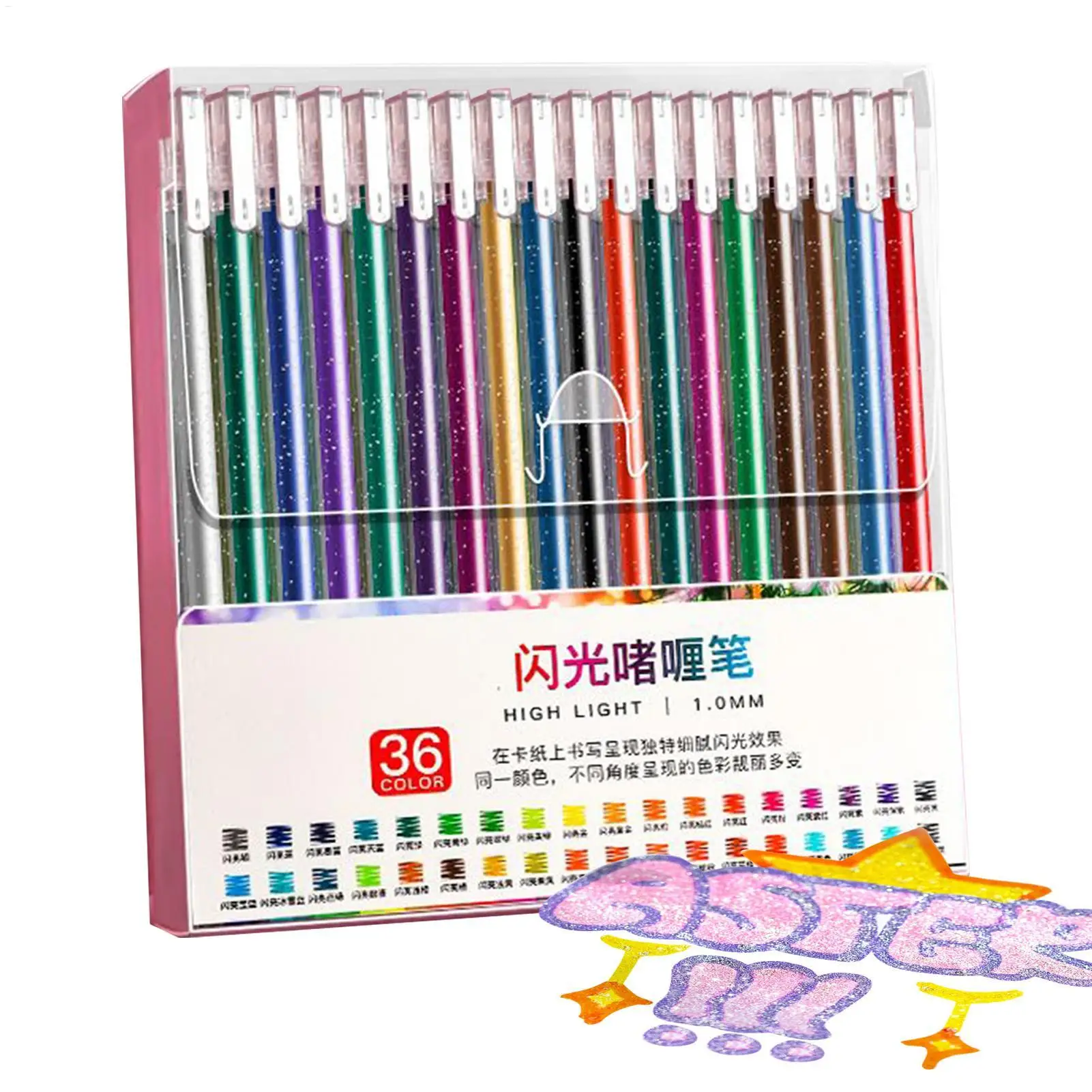 

Glitter Pens Glitter Pens For Smooth Writing Fade-Resistant Bleed-Proof Art Stationery Retractable Supplies For Teens Students