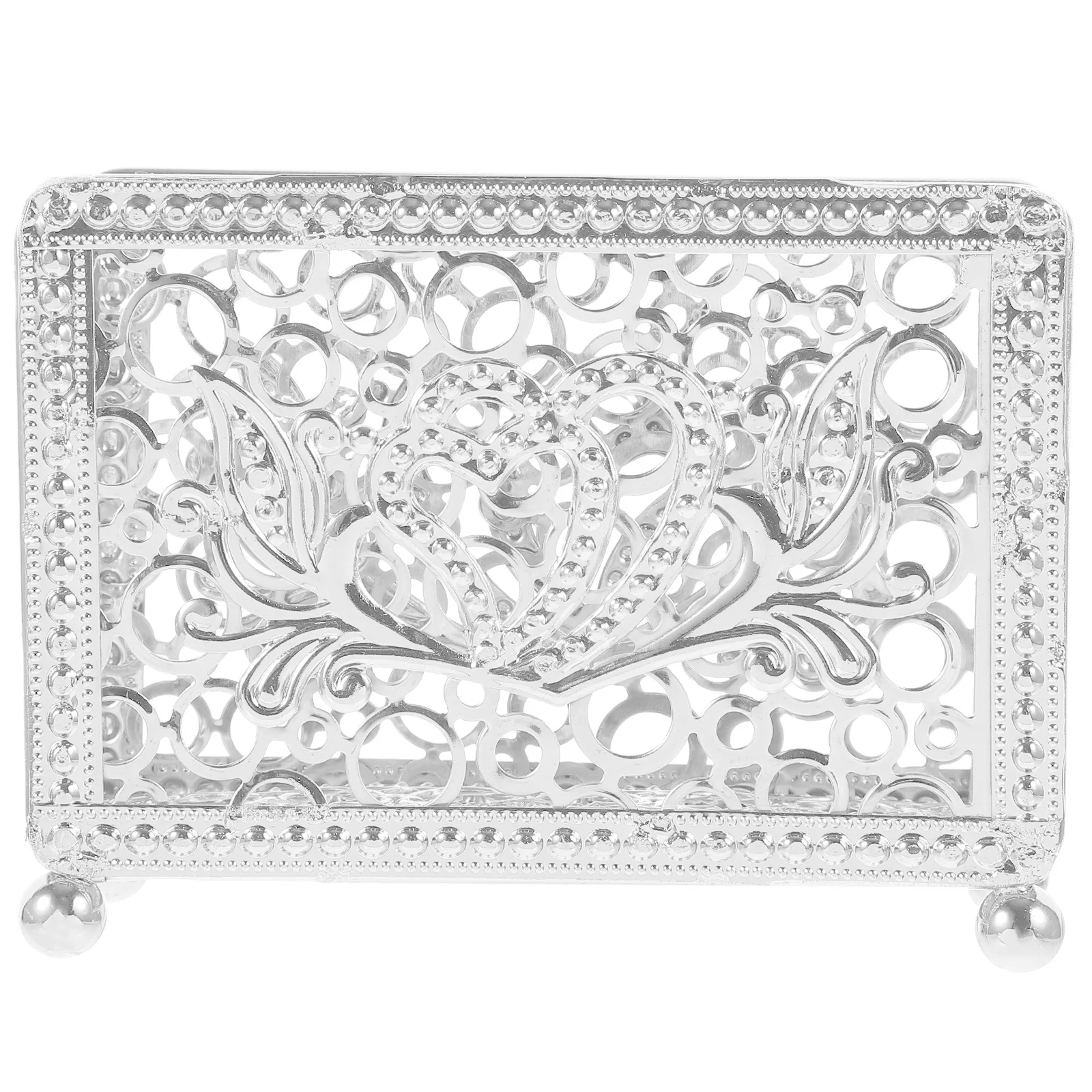 

Metal Napkin Holder Practical Tabletop Stand Decorative Paper Napkin Organizer for Kitchen Bar Restaurant Hotel