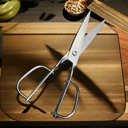 All Steel Wire Handle Scissors Kitchen Scissors 3cr Stainless Steel Detachable Food Scissors Multifunctional Grill Scissors