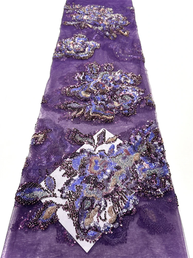 

Африканская мягкая кружевная ткань с блестками 2026, высококачественное кружево, нигерийский французский тюль, кружевная ткань с бисером для шитья свадебного платья