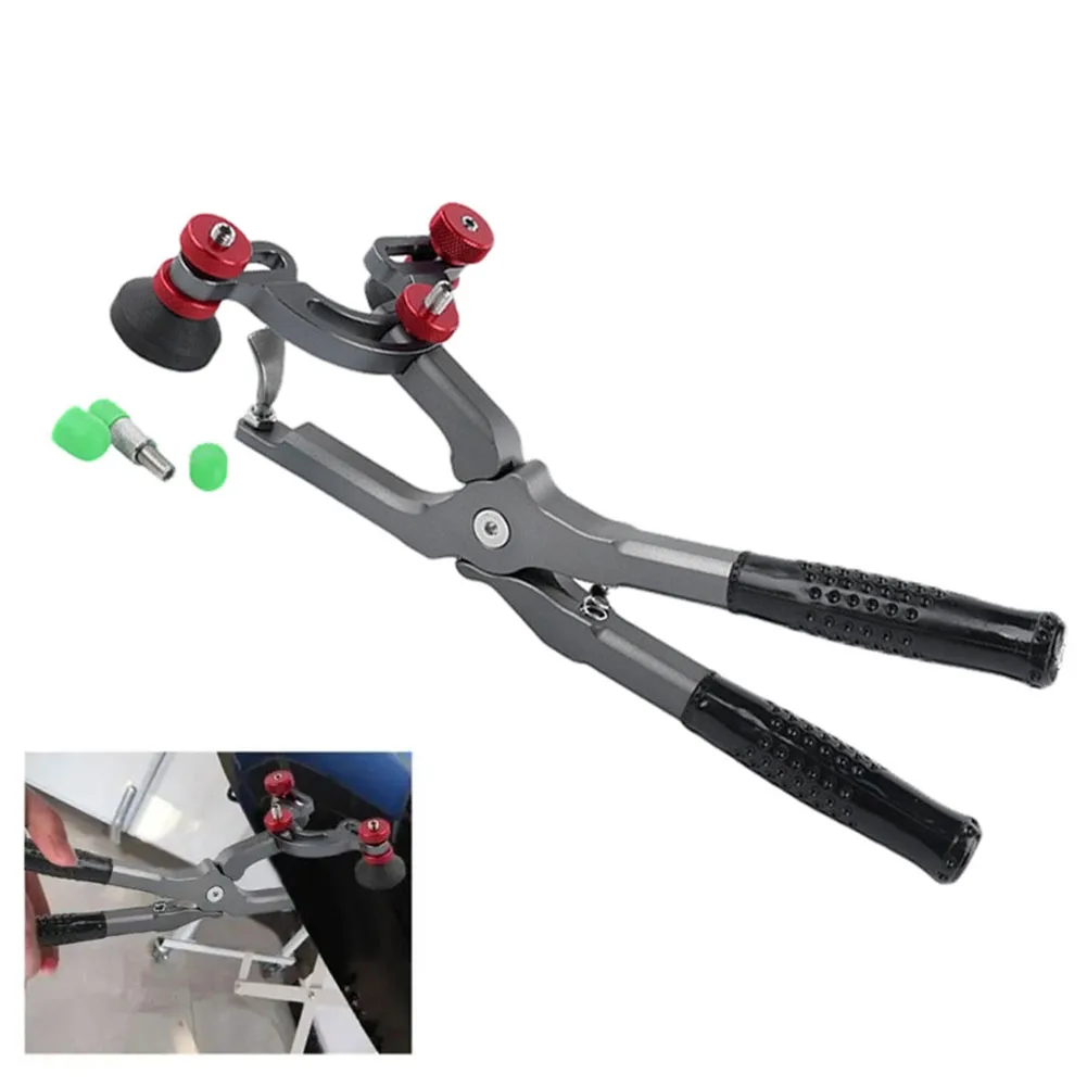 Aluminum Dent Repair Pliers With 3 Replaceable Heads For Car Hood Door For Edge Metal Sheet Body Tool Kit Paint Dent Repair Tool