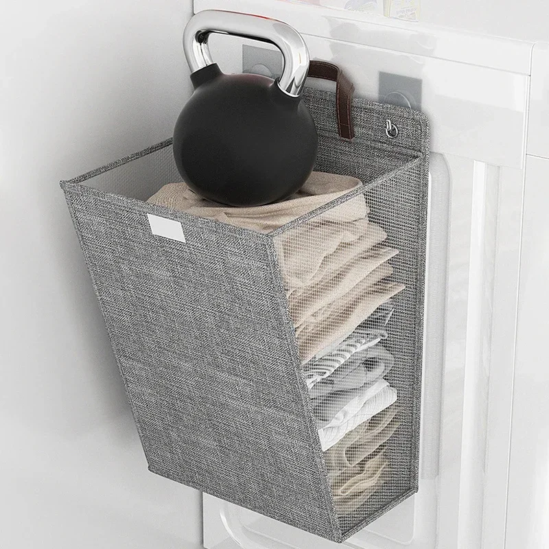 Cesta de lavandería plegable para colgar en la pared, cesta de almacenamiento de ropa sucia impermeable de gran capacidad, ahorro de espacio