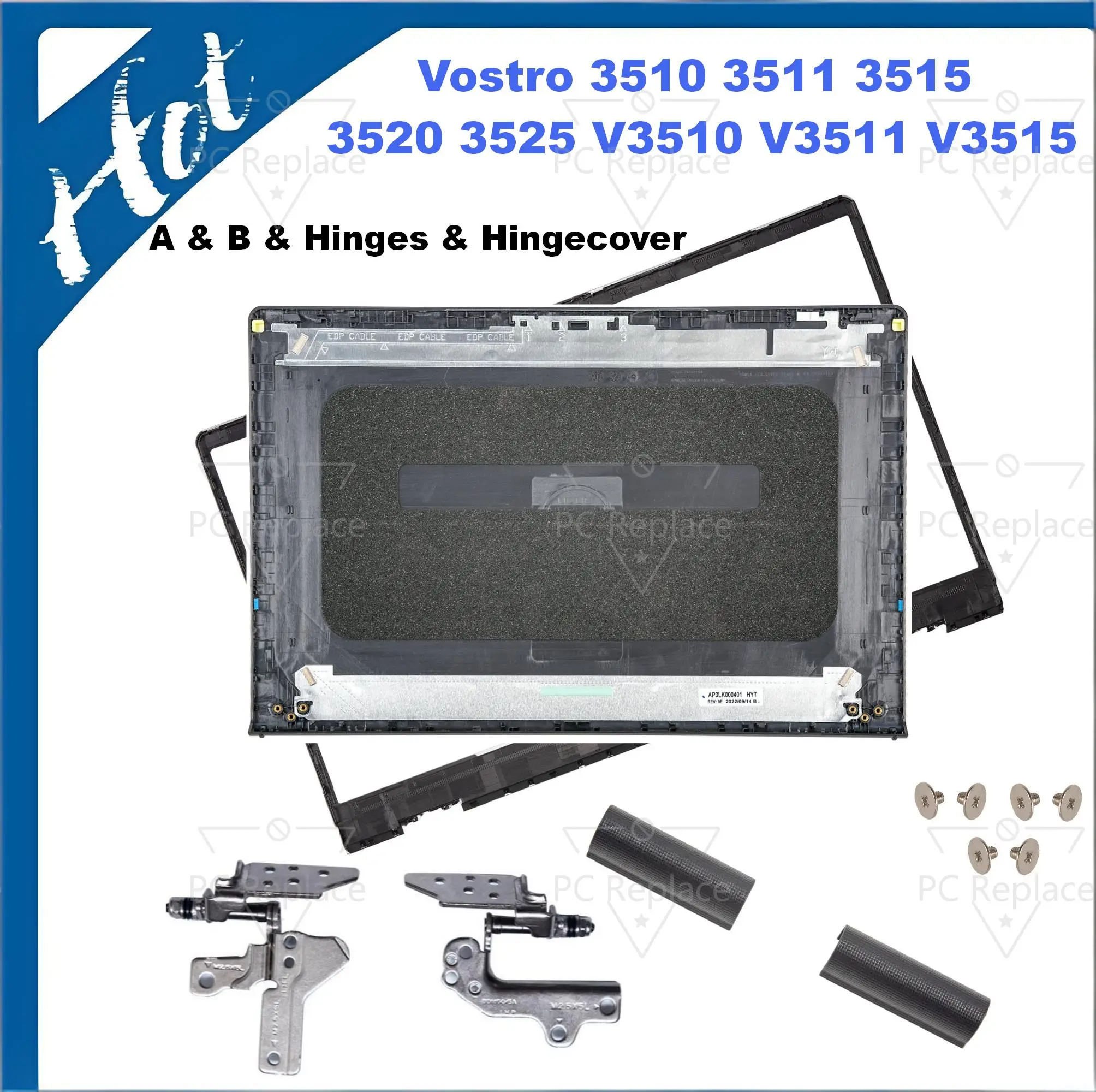 Cover For Vostro 3520 3525 V3510 V3511 V3515 3510 3511 3515 Back Cover Frame Hinges Hingecover PC Replace Fast Shipping