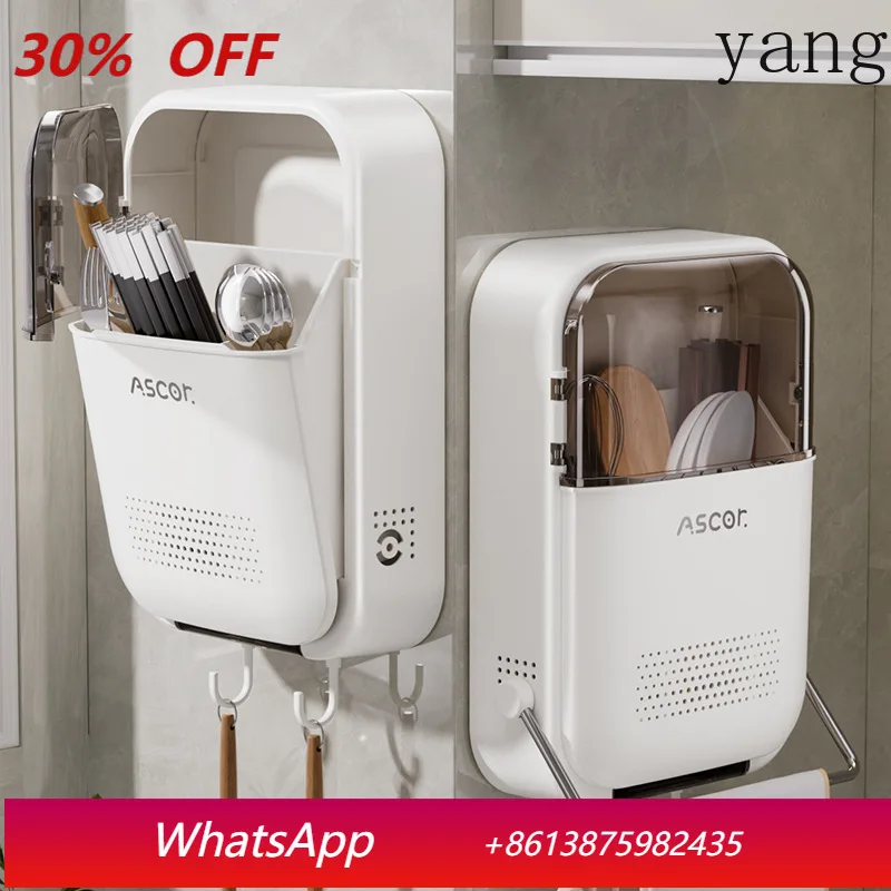 

LH wall-mounted storage box chopstick cartridge drain mildew-proof wall-mounted chopstick cage bucket rack