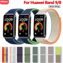 Correa de nailon para reloj inteligente, pulsera deportiva de repuesto para Huawei band 9, 8 y 9