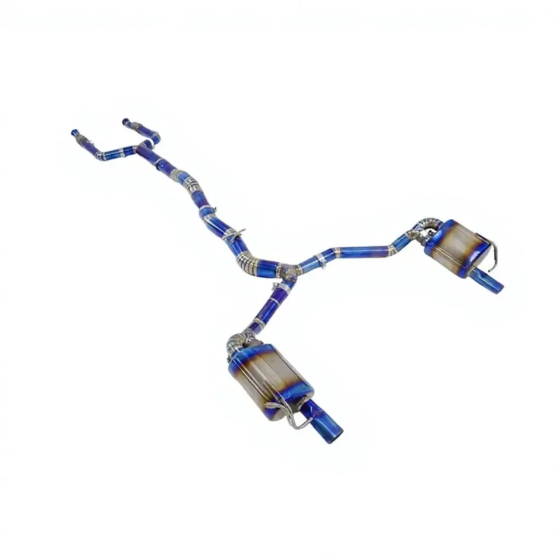 High Flow Titanium Alloy Valved Downpipe Exhaust Assembly Kit Fit for Mercedes W213 E43 E400 Performance Tuning Exhaust System