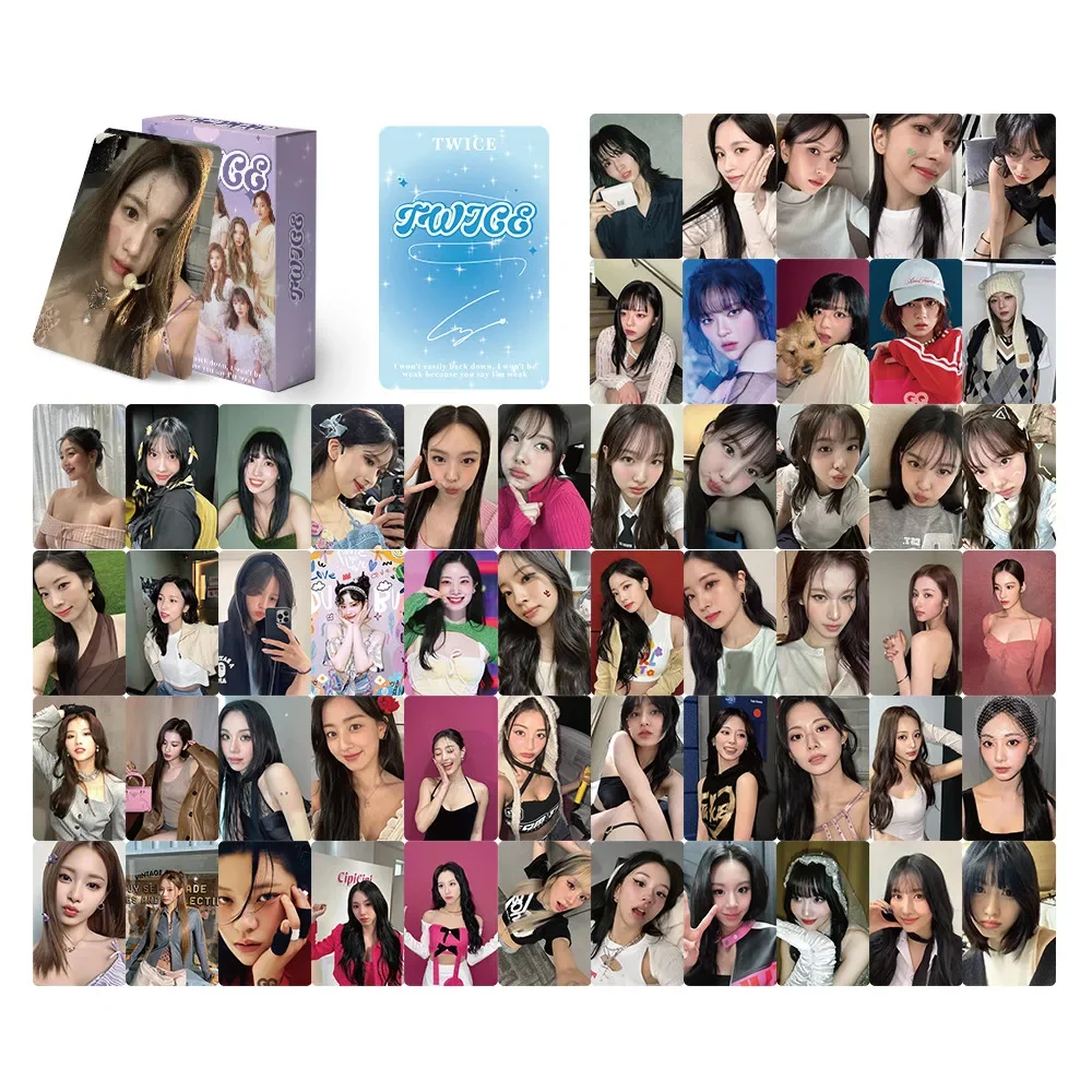 55Pcs Kpop Girls Group TWICE New Album Lomo Card Photocards Double Sided Printd Postcards Fans Collection