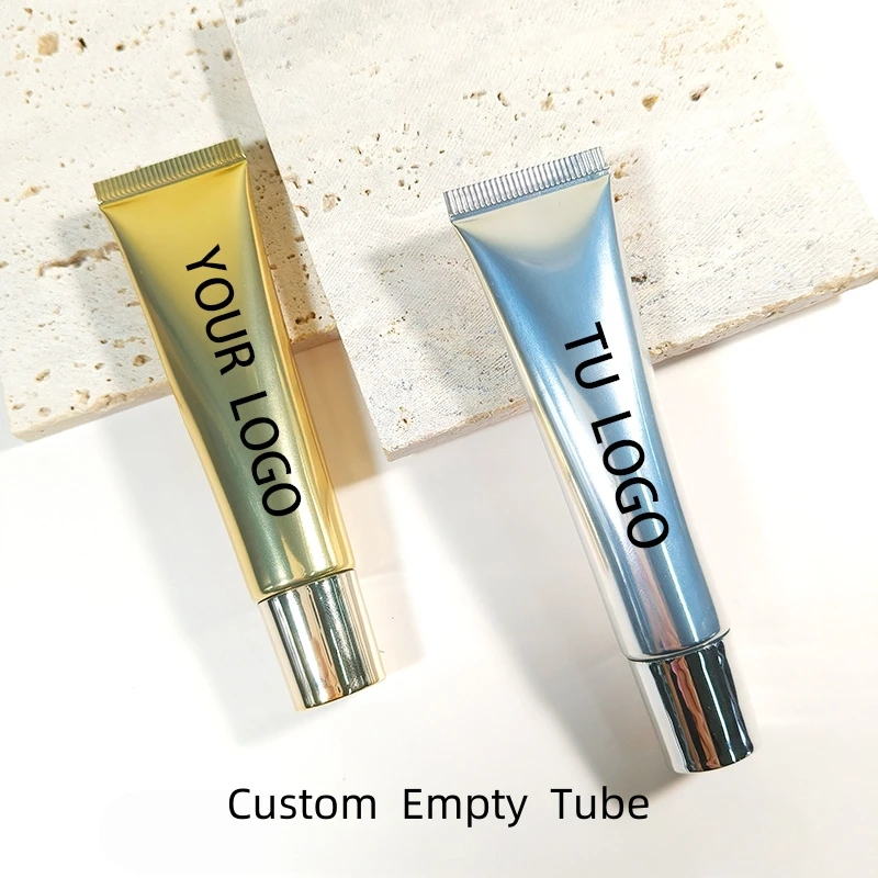 【Logo Custom】50Pcs Customized Water Droplet Cover/flat Cover 15ml Gold/silver Hose Makeup and Skincare Product Packaging