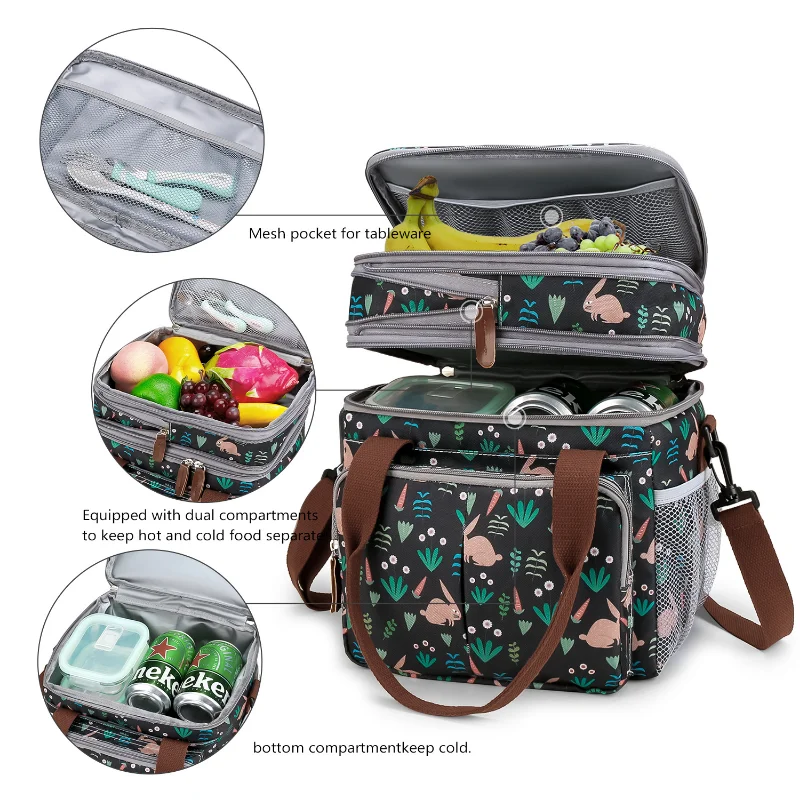 Multifunctional Lunch Bag Waterproof and Insulated Outdoor Meal Tote Bag Picnic Basket Camping Kitchen Cooler Box Bolsa Nevera