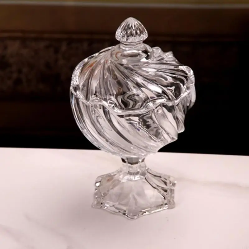 Gläser mit Deckel, Kristall-Süßigkeitsschalen, Schmuckschatulle für Hochzeit, dekorative Süßigkeitenschale, B03E – Detail 8