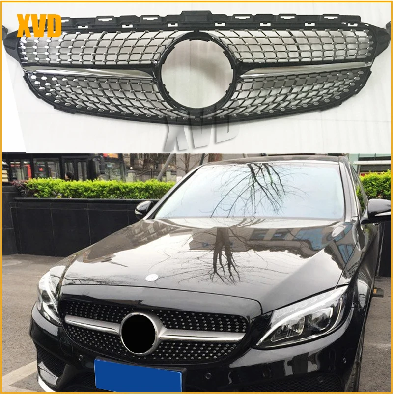 2015-2018 Diamond Grille For Mercedez Bens C Class W205 Front Grille for c205 c180 c200 c250 c300