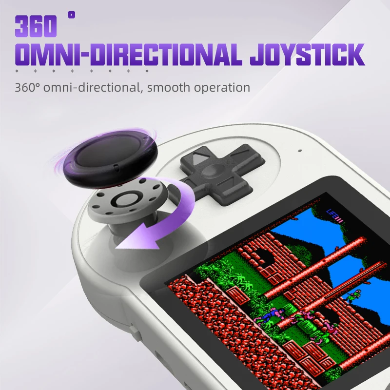 3 inch IPS Screen Handheld Game Console Mini Portable Game Player Built-in 10000+ Retro Games with Rocker Gamepad