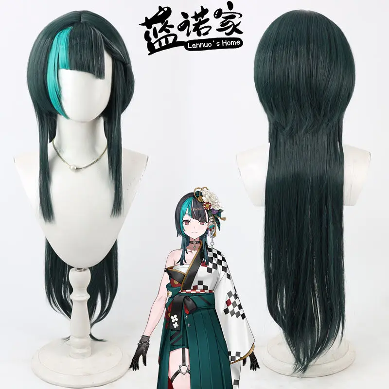 Virtual YouTube Vtuber Rindo Chihaya Cosplay Wig Halloween Carnival Party Props Synthetic Hair Heat Resistant Fiber + Wig Cap