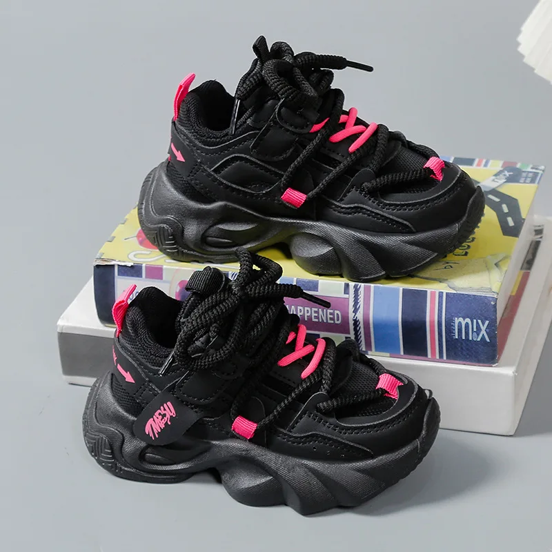 

Tênis модная обувь для девочек, новинка зимы 2024, детские кроссовки, удобная нескользящая повседневная обувь для девочек, теплая детская хлопковая обувь на толстой подошве