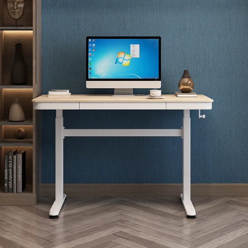Household Lifting Computer Desk Manual Adjustable Student Learning Desk Writing Practical mesa para computador office furniture
