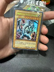 Yu Gi Oh Ultra Rare/UR TCG Blue-Eyes White Dragon(LOB-001) gioco da tavolo collezione inglese personalizza la carta (non originale)