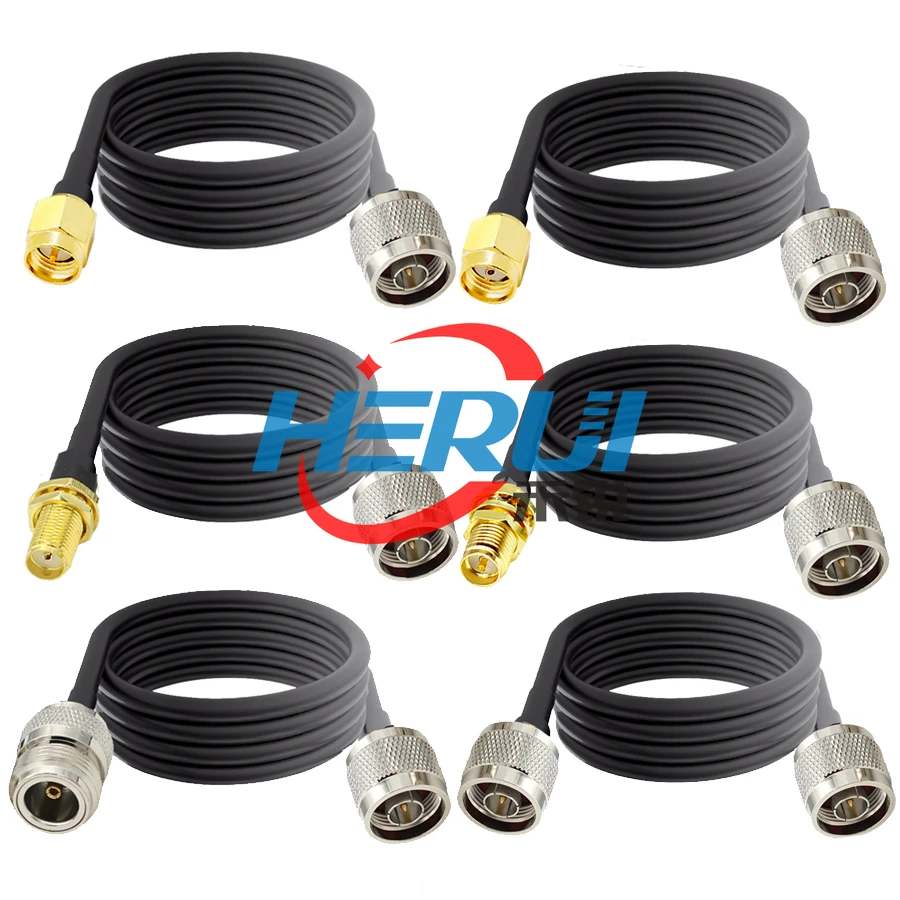 N Male head adapter SMA male head adapter cable The line length is customized to 0.5-30 meters SMA internal foramen RG58 cable