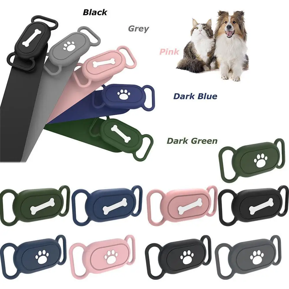 For Smarttag 2 Pet GPS Tracker Case Dog Cat Collar GPS Finder Bone Pattern Protective Silicone Case For Samsung Galaxy SmartTag2