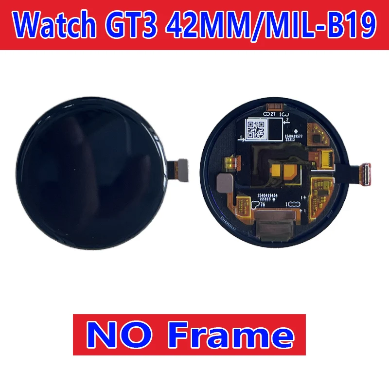 For Huawei Watch GT3 Screen Assembly 42MM LCD Display MIL-B19 Watch Screen Touchscreen Outer Screen