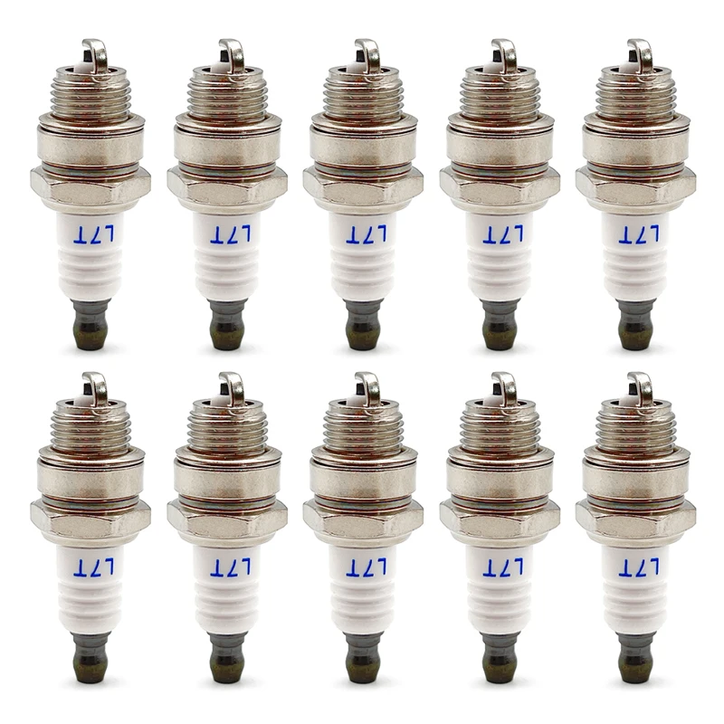 Imagem -02 - Vela de Ignição para a Gasolina Máquinas de Jardim Motor Cortador Escova Motosserra 10 Peças