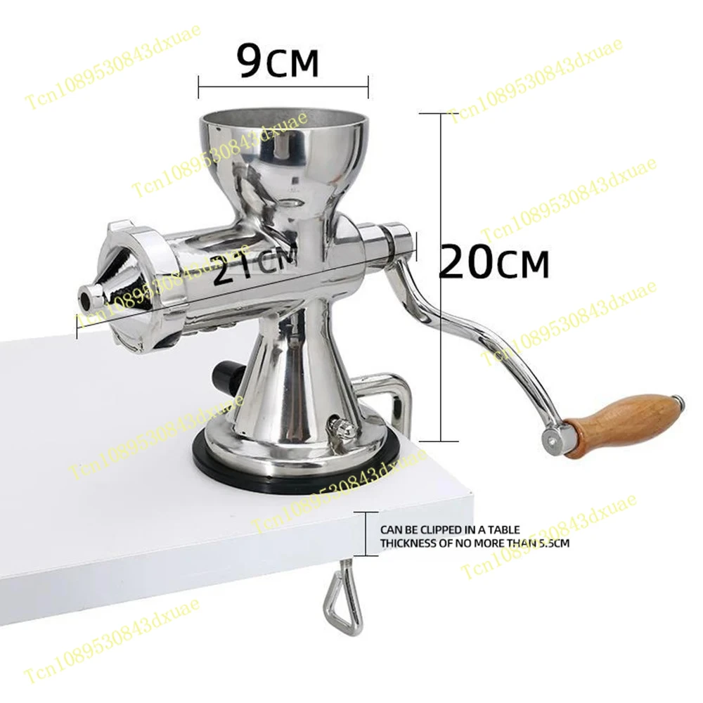 Manual Fruit Press Extractor Fresh Juicer Stainless Steel Wheatgrass Squeezer