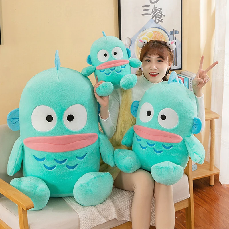 

Kawaii милая русалка Hamtun плюшевая игрушка Hangyodon мягкая кукла уродливая рыбья кукла для детей подарок на день рождения и Рождество зеленая половина человека