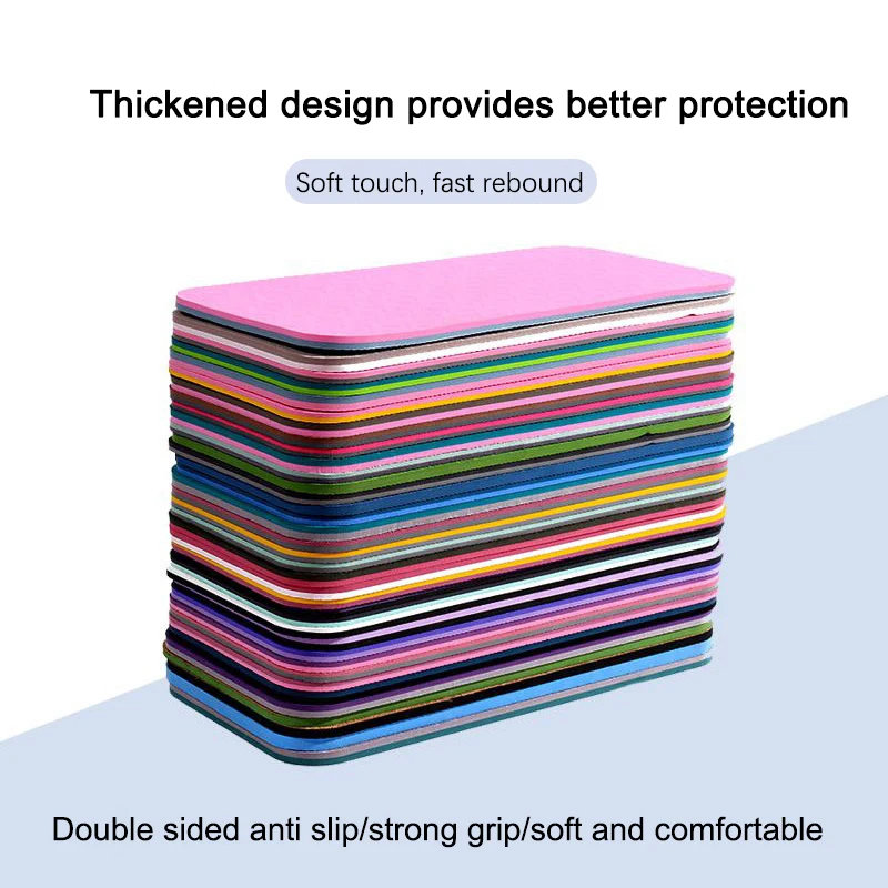 Portable Yoga Mat Thick Yoga Knee Pad Cushion For Exercise With Non-slip Texture Wear-resistant Material Knee Mat