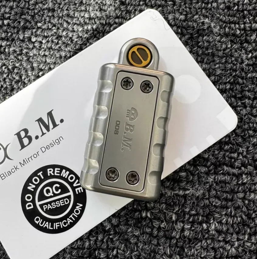 Used EDC B. M thin dog steel+copper fidget slider Decompression toys