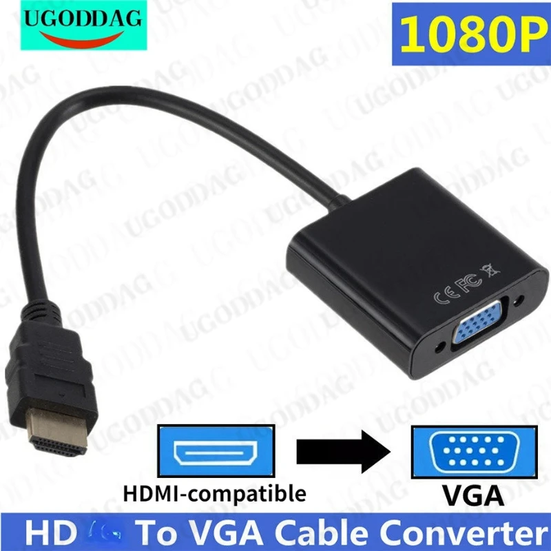 1080P HDMI-compatible to VGA Adapter Digital to Analog Converter Cable For Xbox PS4 PC Laptop TV Box To Projector Displayer HDTV